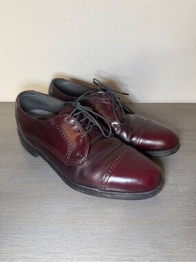 Vintage Dexter Burgundy Leather Cap Toe Oxfords Dress Shoes 8.5 M Oxford